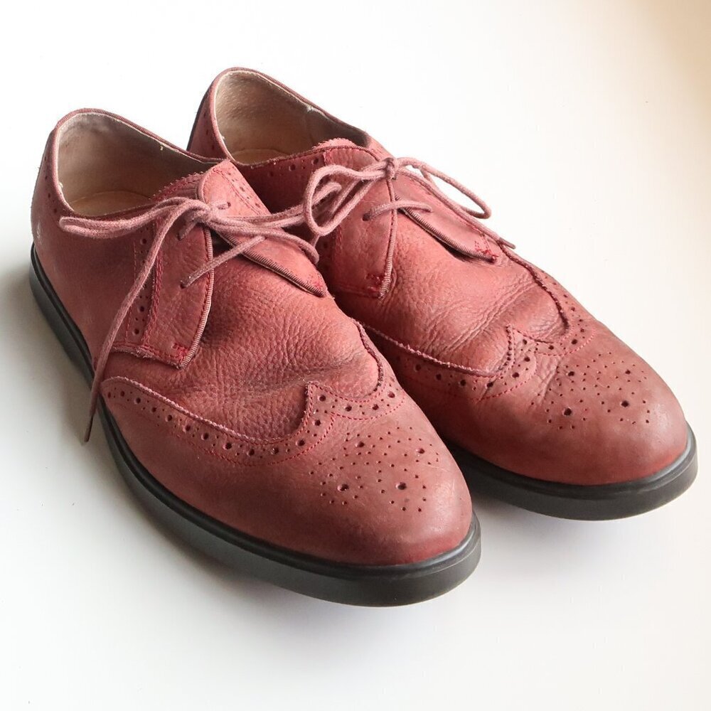 Polo by Ralph Lauren Orrick Burnt Red Leather Wingtip Oxfords Men's Lace-up Shoe